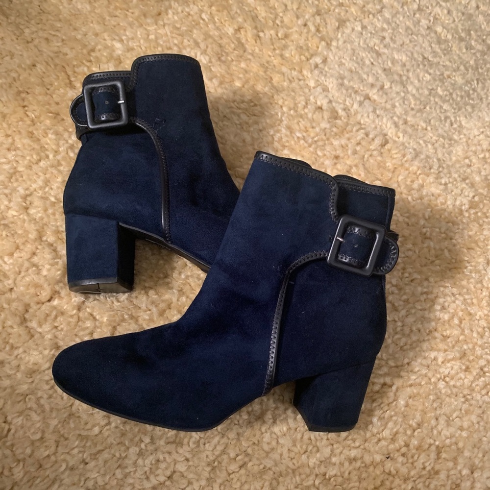 Navy Ankle Bootie.